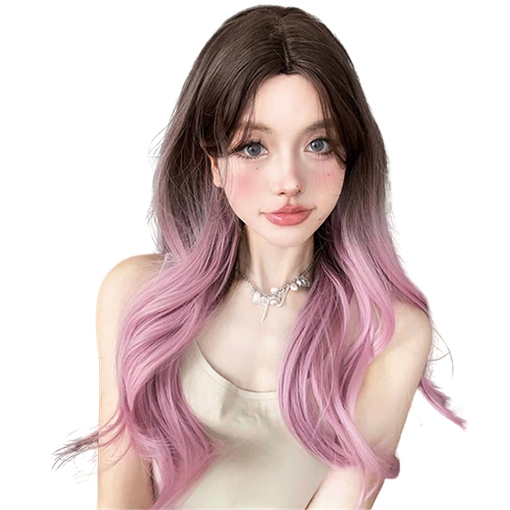 Amazon.co.jp: ウィッグ セミロングかつら フルウィッグオンブレ64cm